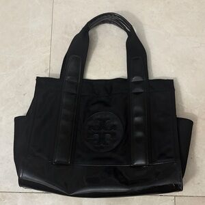 Tory Burch Black Nylon Logo Tote